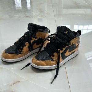 Nike air Jordans size 13.5 black with gold